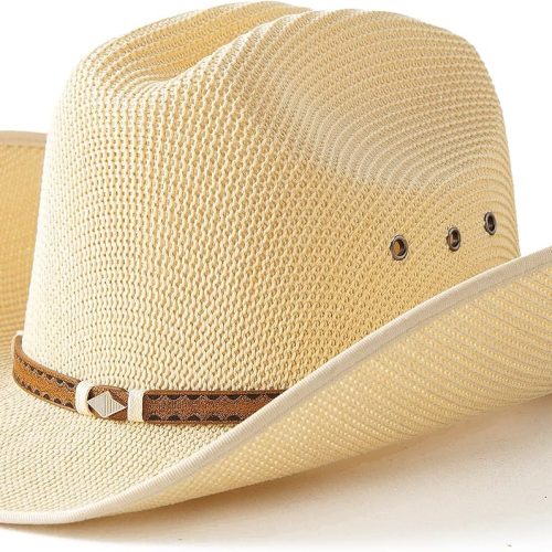 Polyester Cowboy Hat with Adjustable Sweatband