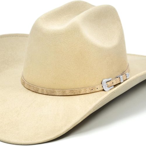 Felt Cowboy Hat with Cattleman Crown and Shapeable Brim
