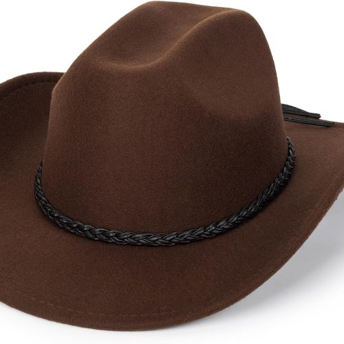 Polyester Wool Cowboy Hat with Studded Band