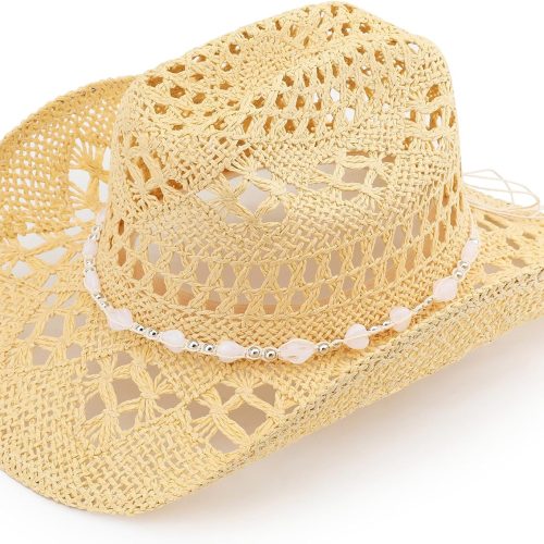 Paper Straw Cowboy Hat with Cattleman Crease