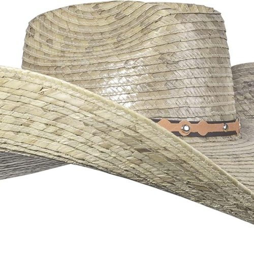 Handmade Mexican Palm Hat with Elastic Sweatband