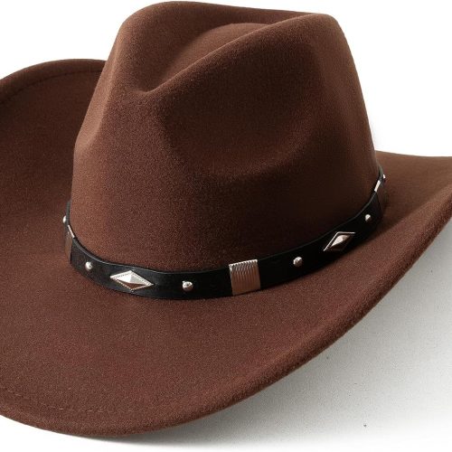 Cotton Polyester Felt Cowgirl Hat for Western Parties