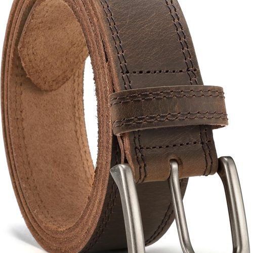 Casual Leather Belt for Men Classic Jeans and Everyday Wear